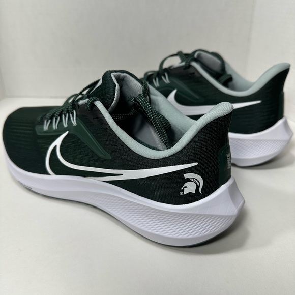 New Nike Men’s 10.5 Air Zoom Pegasus 39 Michigan State Spartans Green White - Picture 8 of 12